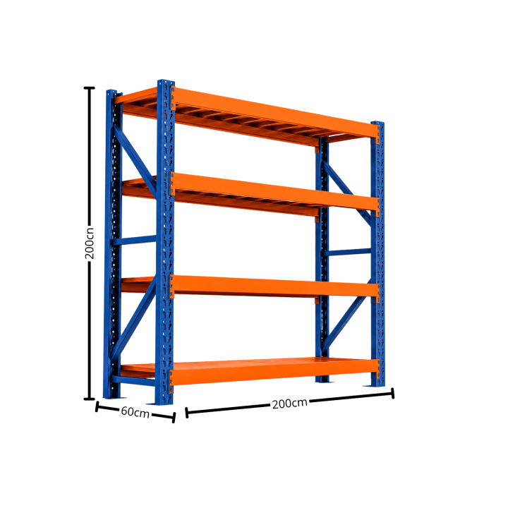Regał Warsztatowy 200x60x200 ORANGE&BLUE